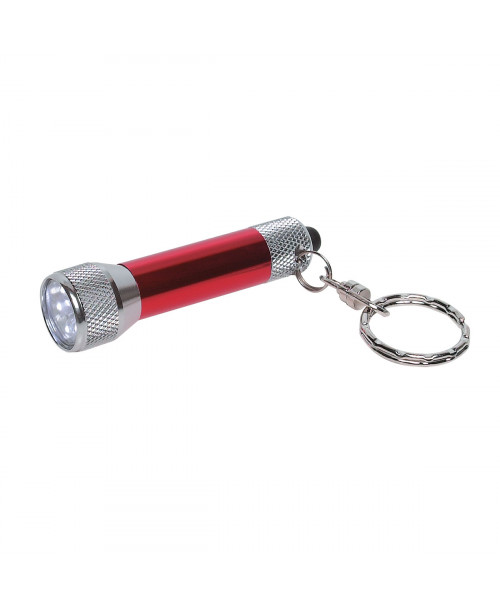 Engraved Aluminum LED Flashlight Key Chain -Red - $5.50